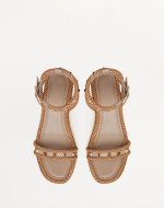 ROCKSTUD FLATFORM SANDAL IN CALFSKIN 45MM - Image 4